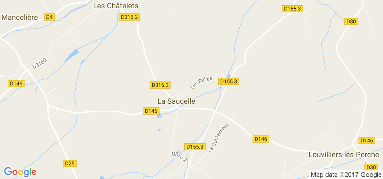 map de la ville de La Saucelle