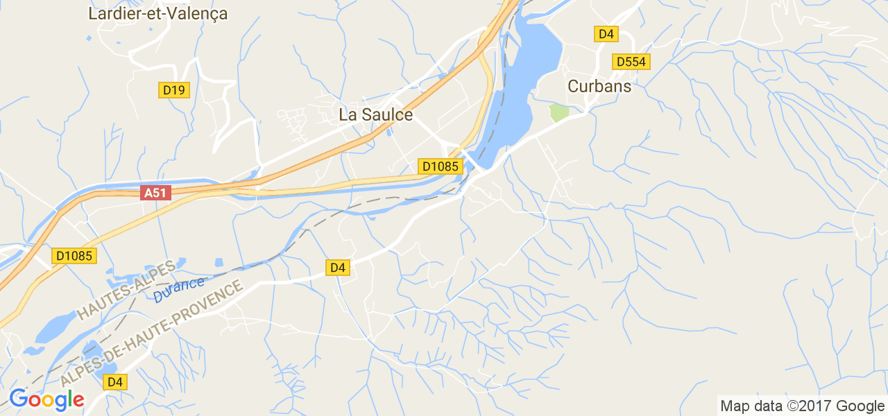 map de la ville de La Saulce