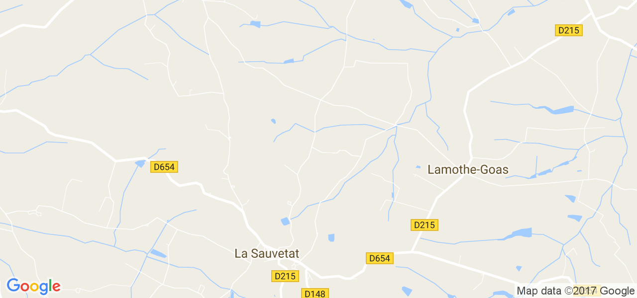 map de la ville de La Sauvetat