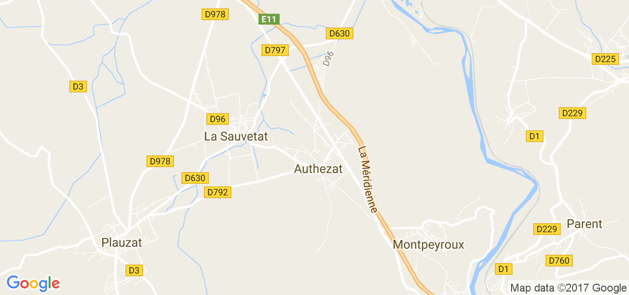 map de la ville de La Sauvetat