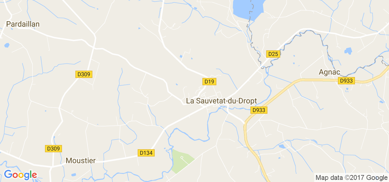 map de la ville de La Sauvetat-du-Dropt