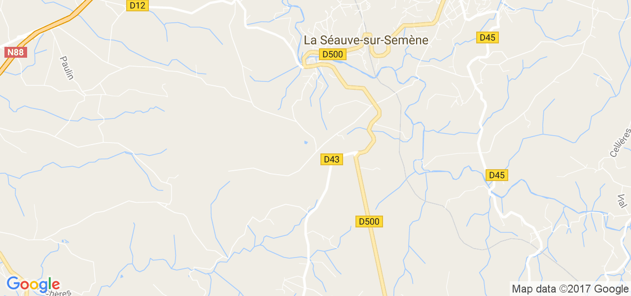 map de la ville de La Séauve-sur-Semène