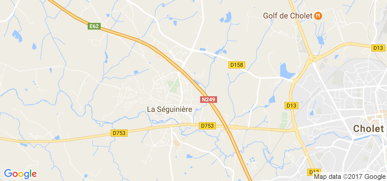 map de la ville de La Séguinière