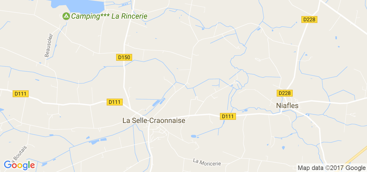 map de la ville de La Selle-Craonnaise