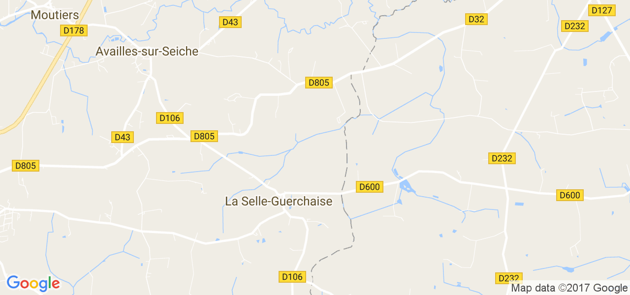 map de la ville de La Selle-Guerchaise