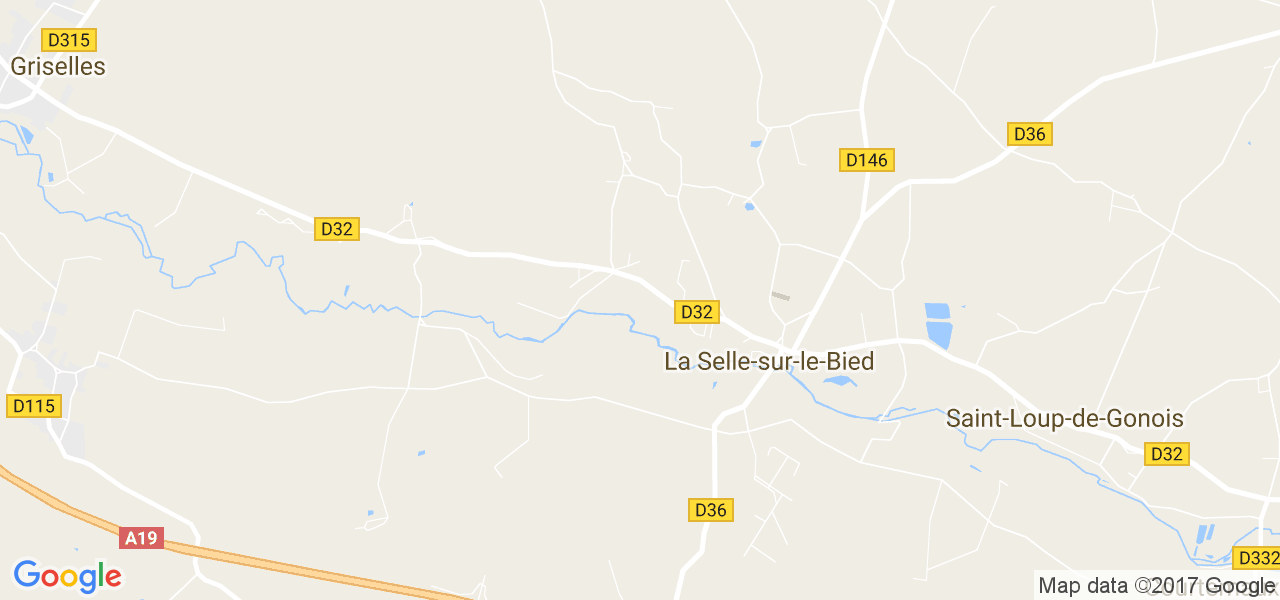 map de la ville de La Selle-sur-le-Bied