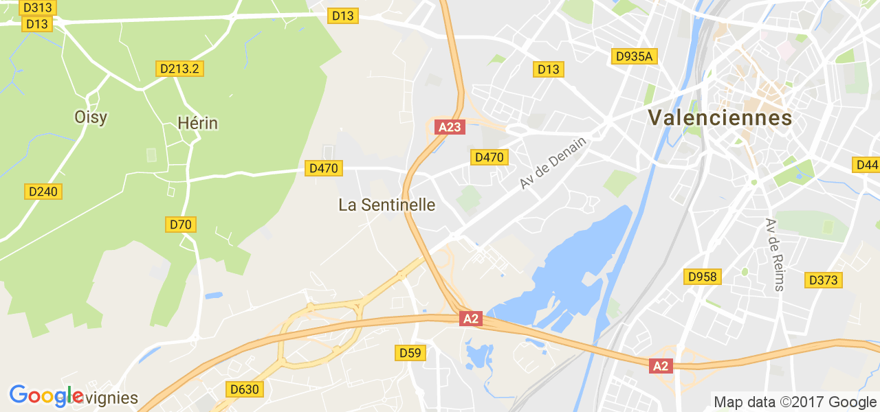 map de la ville de La Sentinelle