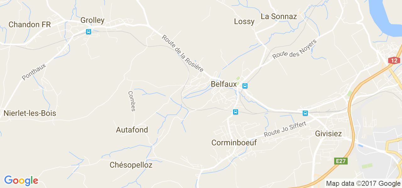 map de la ville de La Sonnaz