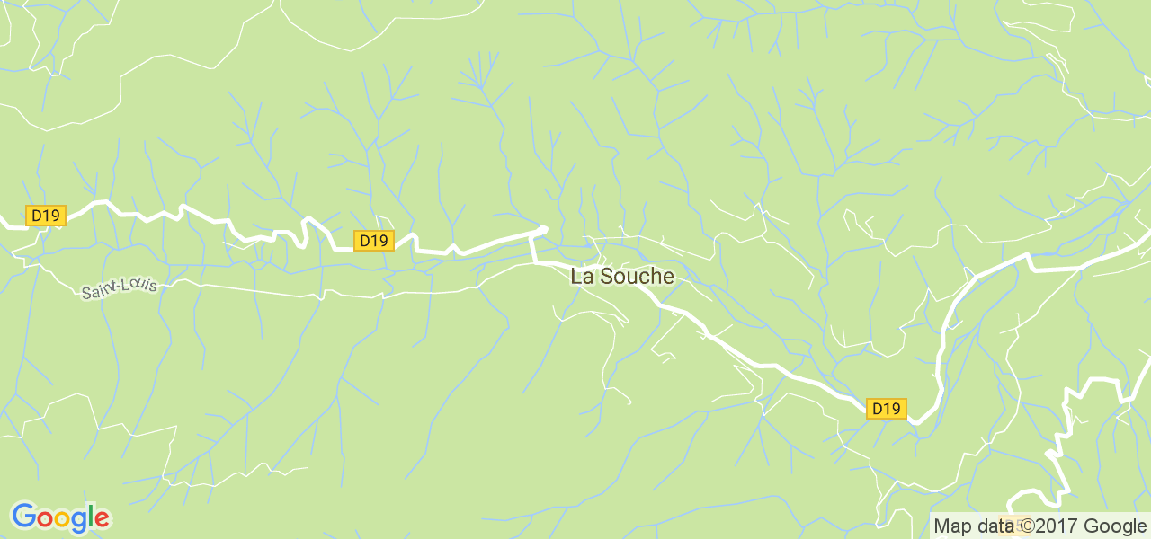 map de la ville de La Souche