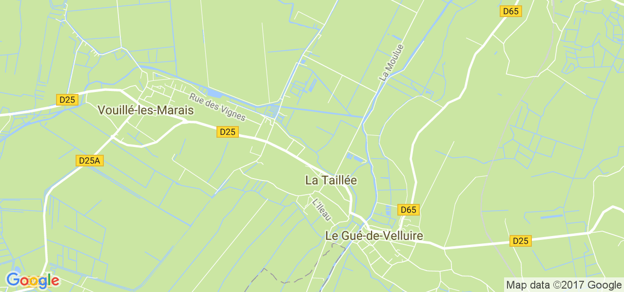 map de la ville de La Taillée