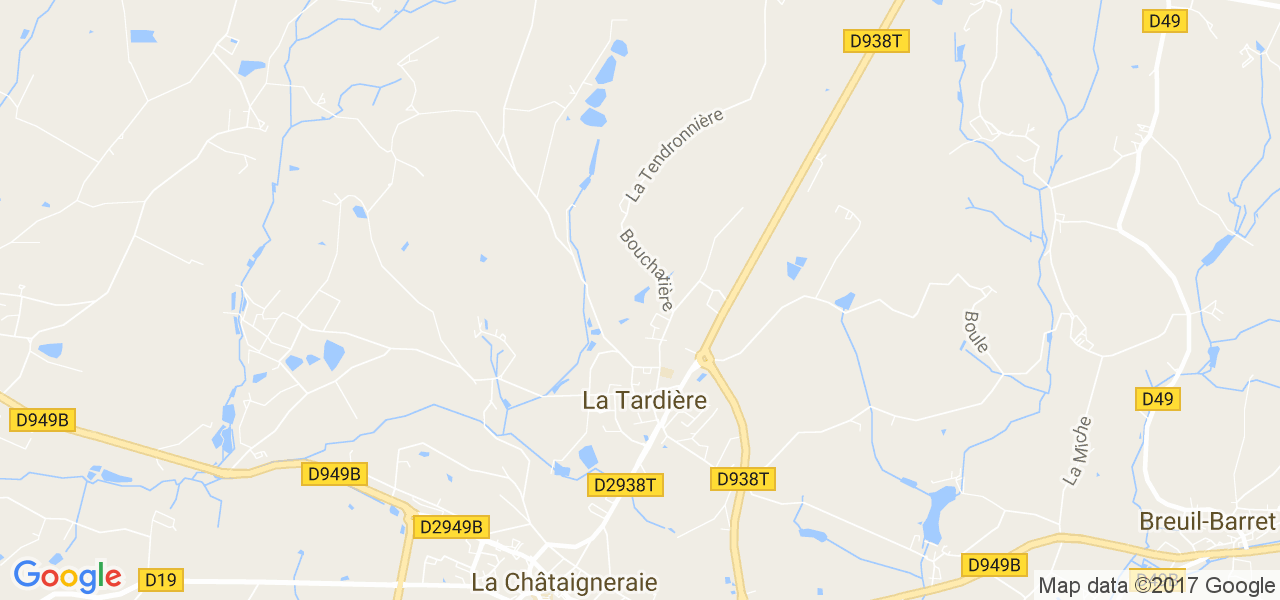 map de la ville de La Tardière