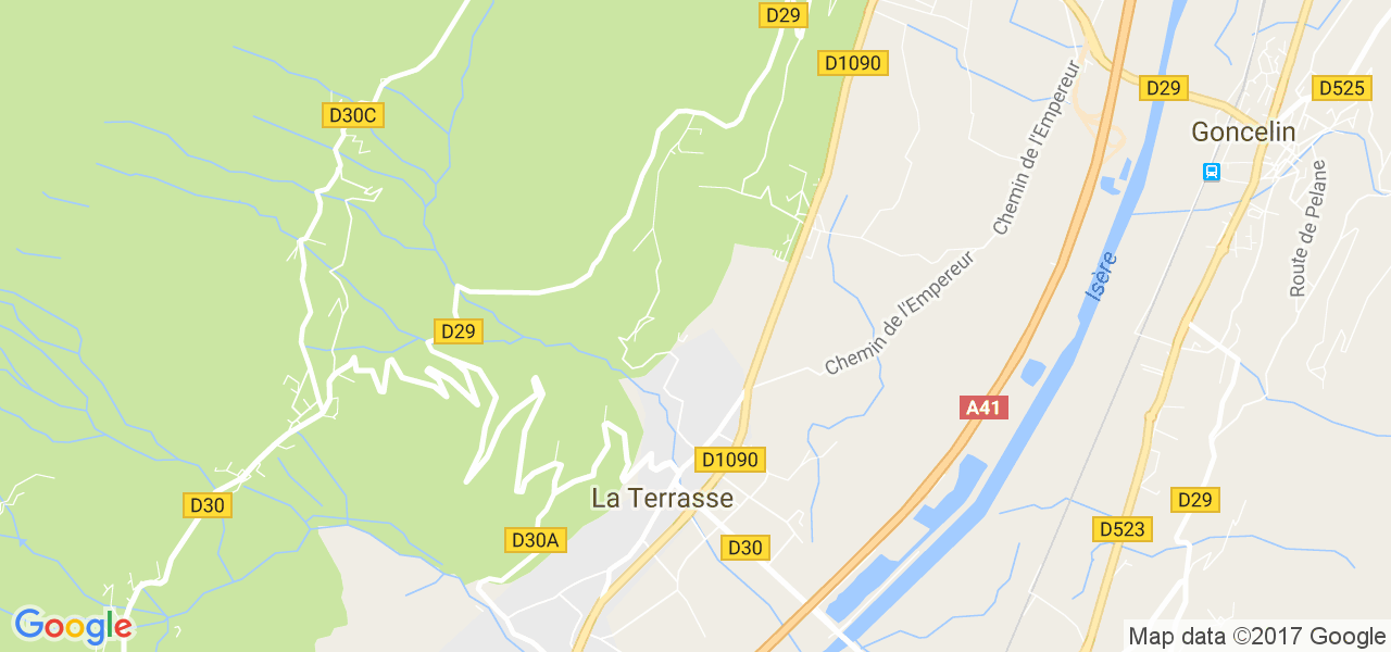 map de la ville de La Terrasse