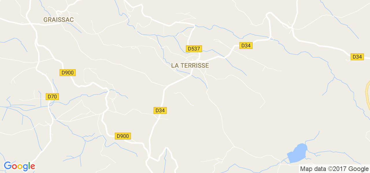 map de la ville de La Terrisse