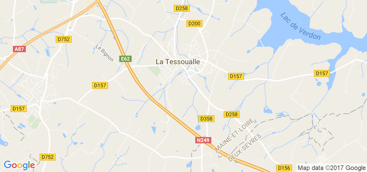 map de la ville de La Tessoualle