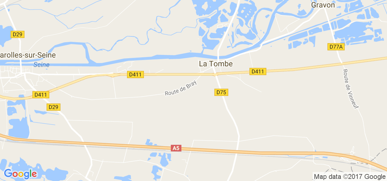 map de la ville de La Tombe