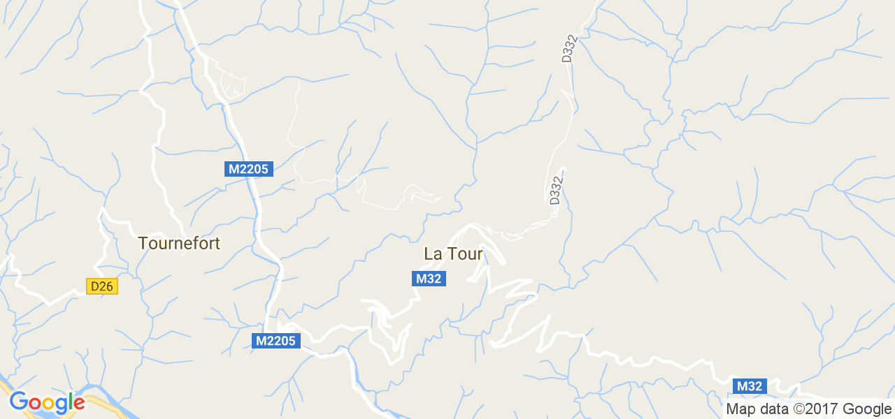 map de la ville de La Tour