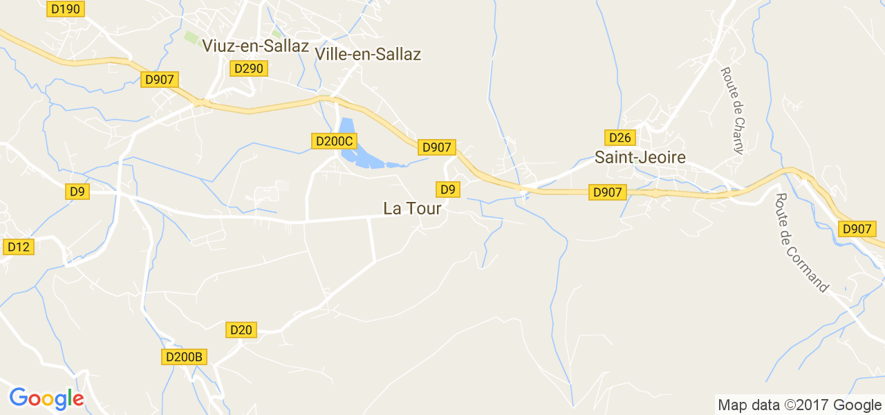 map de la ville de La Tour