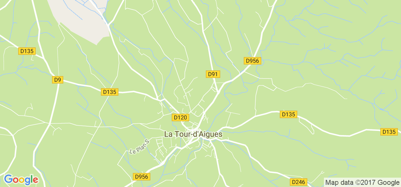 map de la ville de La Tour-d'Aigues