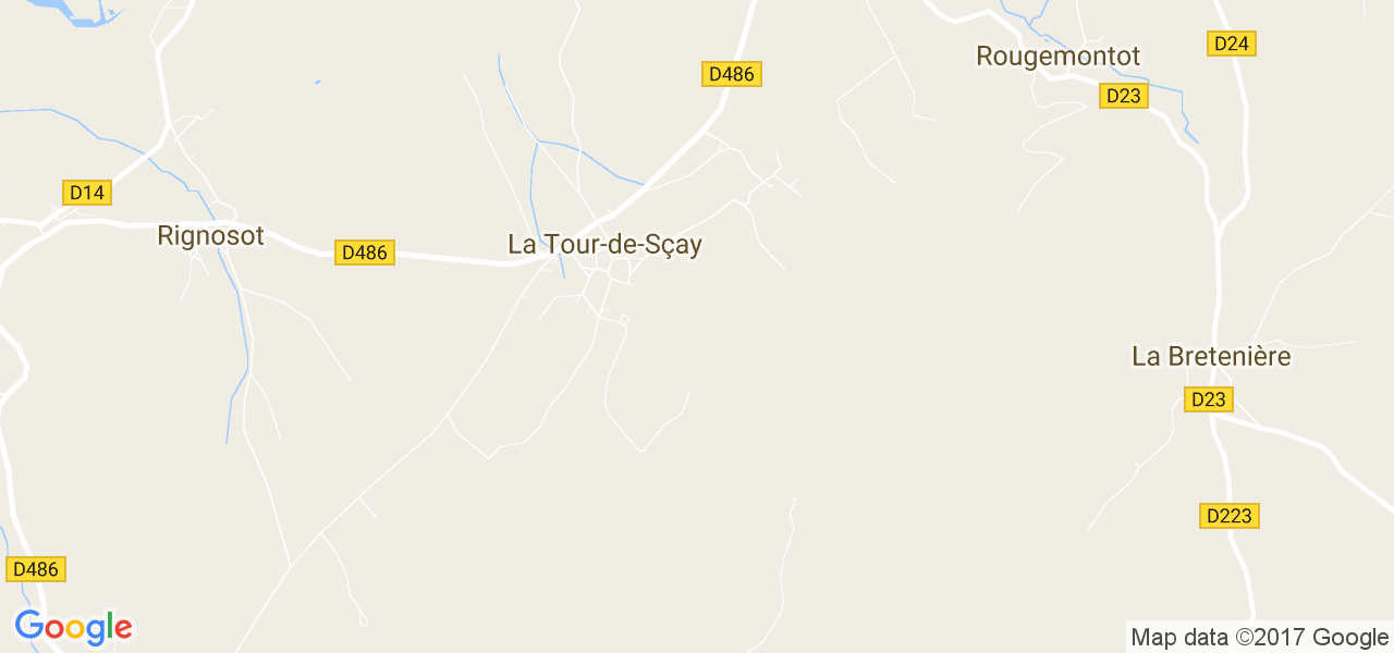 map de la ville de La Tour-de-Sçay