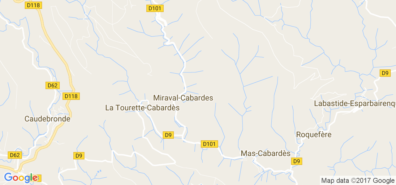 map de la ville de La Tourette-Cabardès