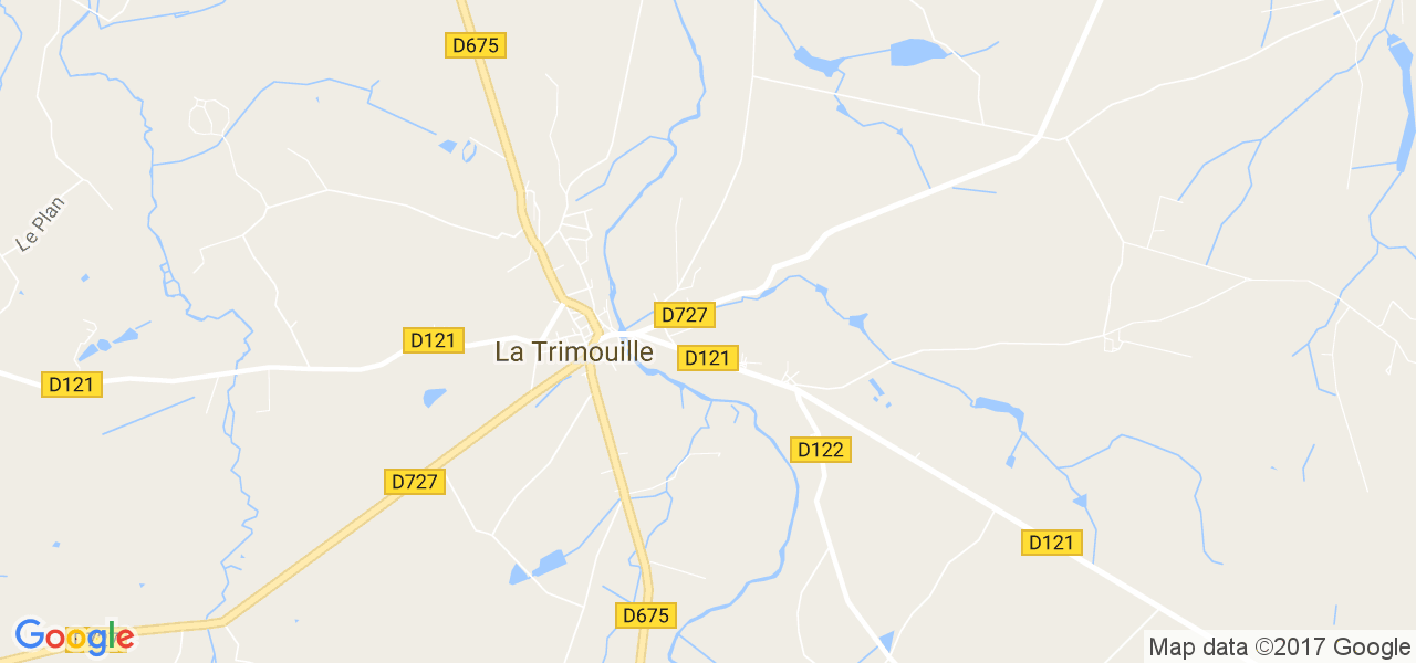 map de la ville de La Trimouille