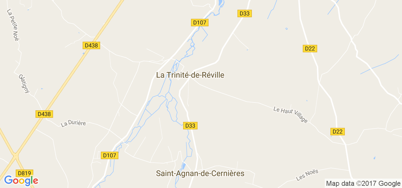 map de la ville de La Trinité-de-Réville