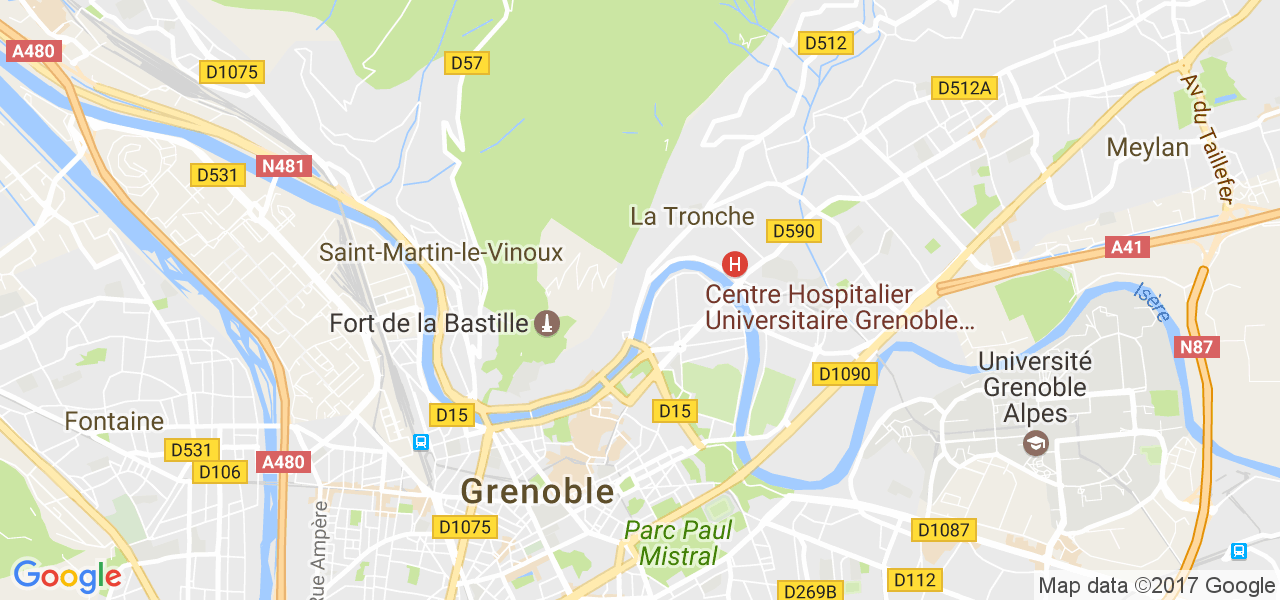 map de la ville de La Tronche