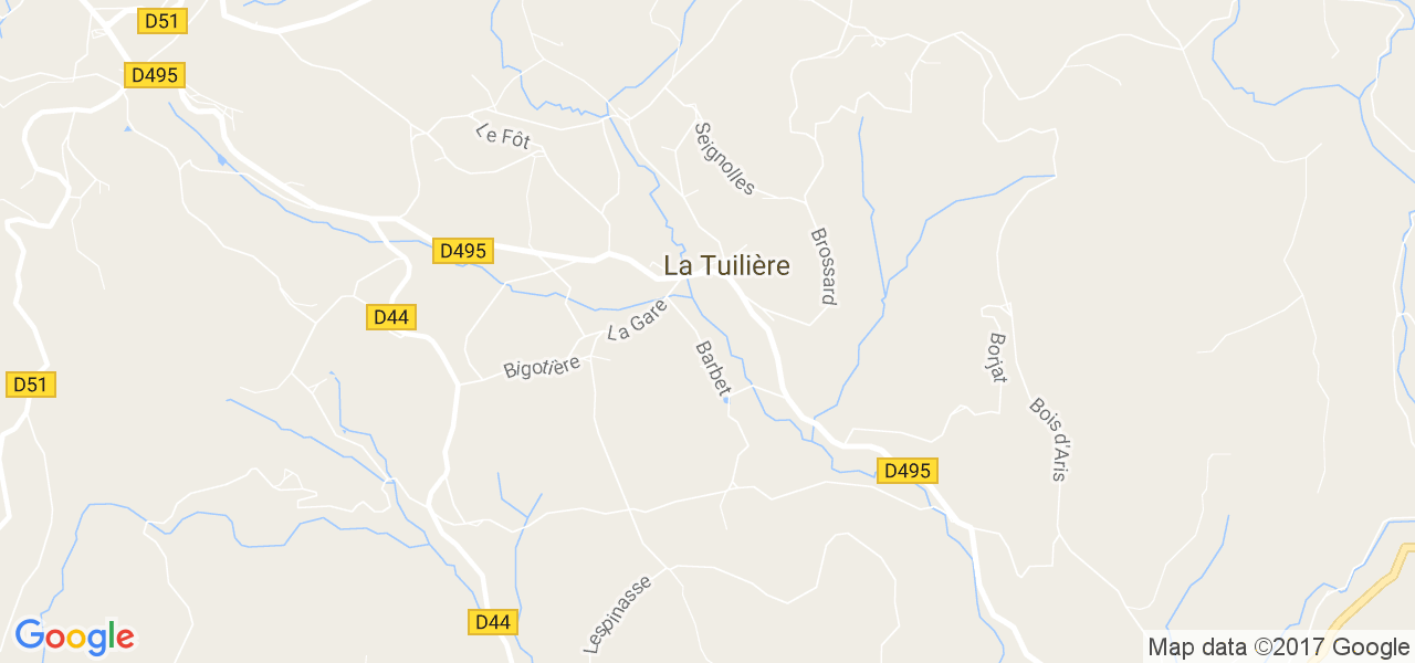 map de la ville de La Tuilière