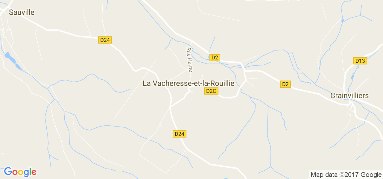 map de la ville de La Vacheresse-et-la-Rouillie