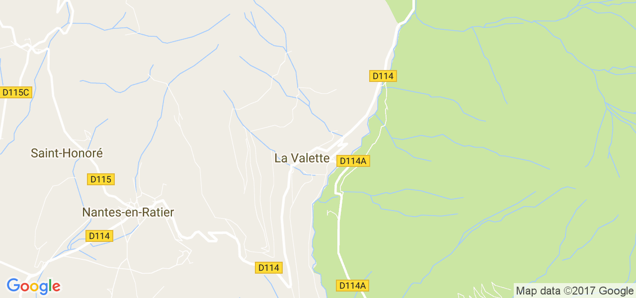 map de la ville de La Valette