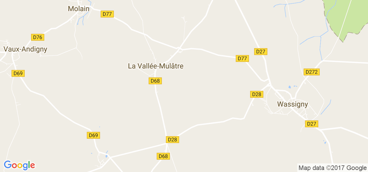 map de la ville de La Vallée-Mulâtre