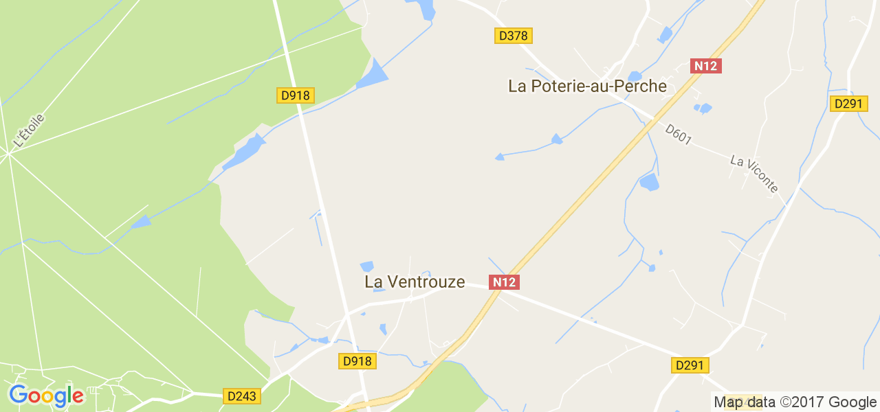 map de la ville de La Ventrouze