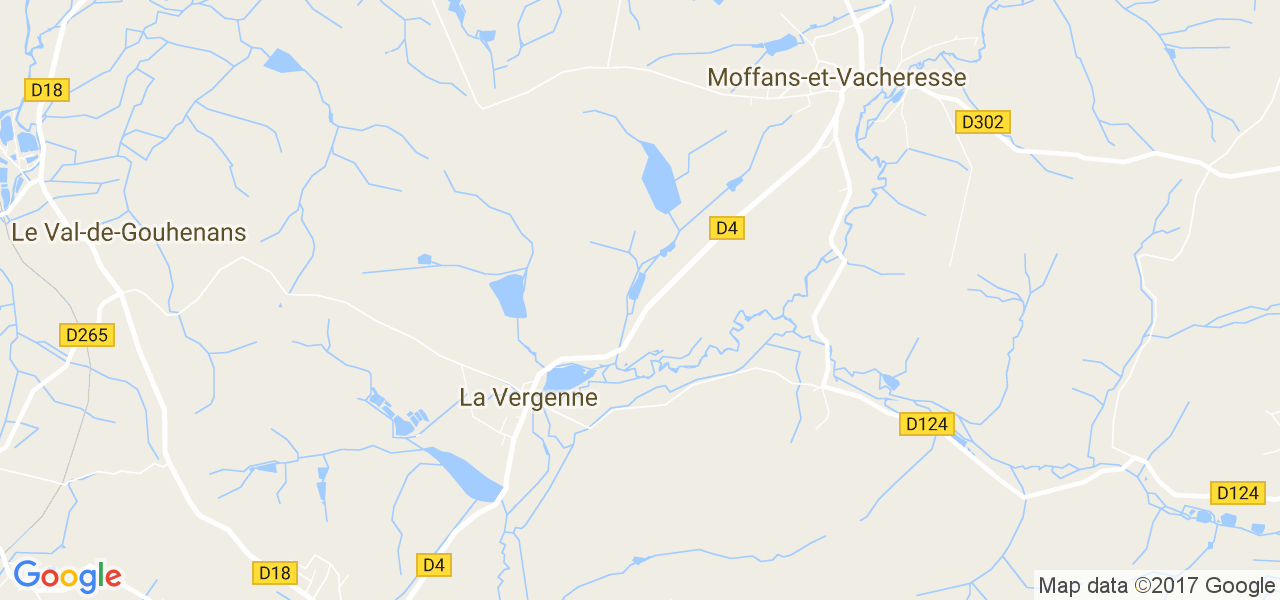 map de la ville de La Vergenne