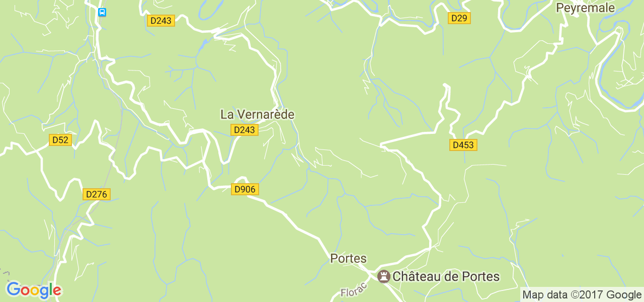 map de la ville de La Vernarède