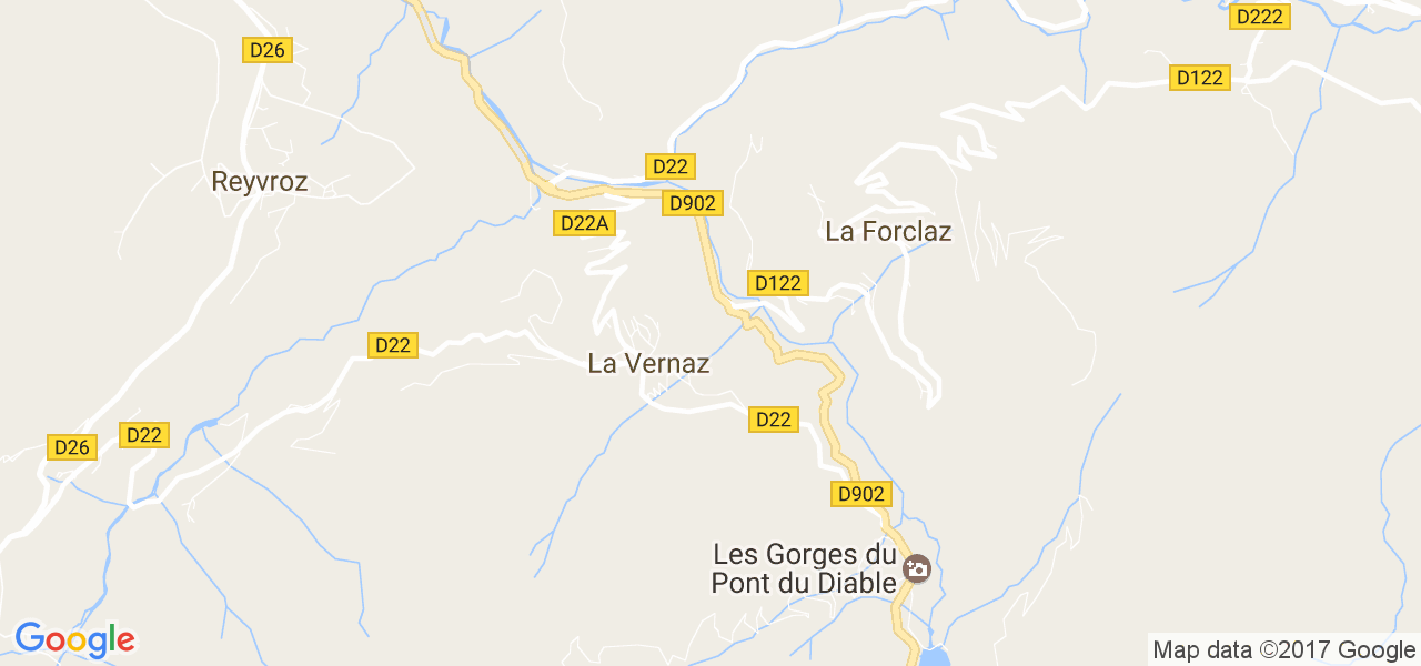 map de la ville de La Vernaz