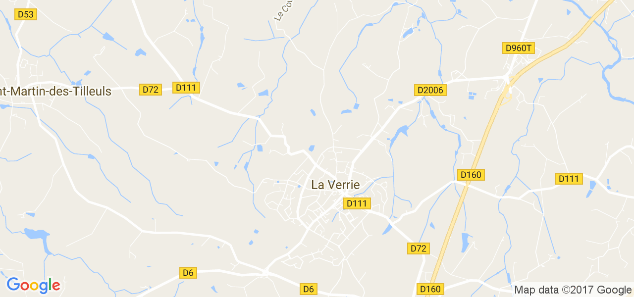 map de la ville de La Verrie