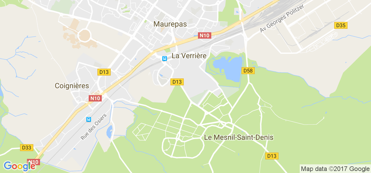 map de la ville de La Verrière