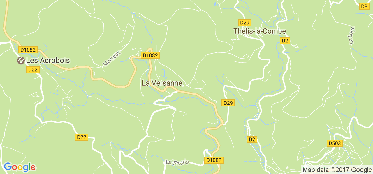 map de la ville de La Versanne