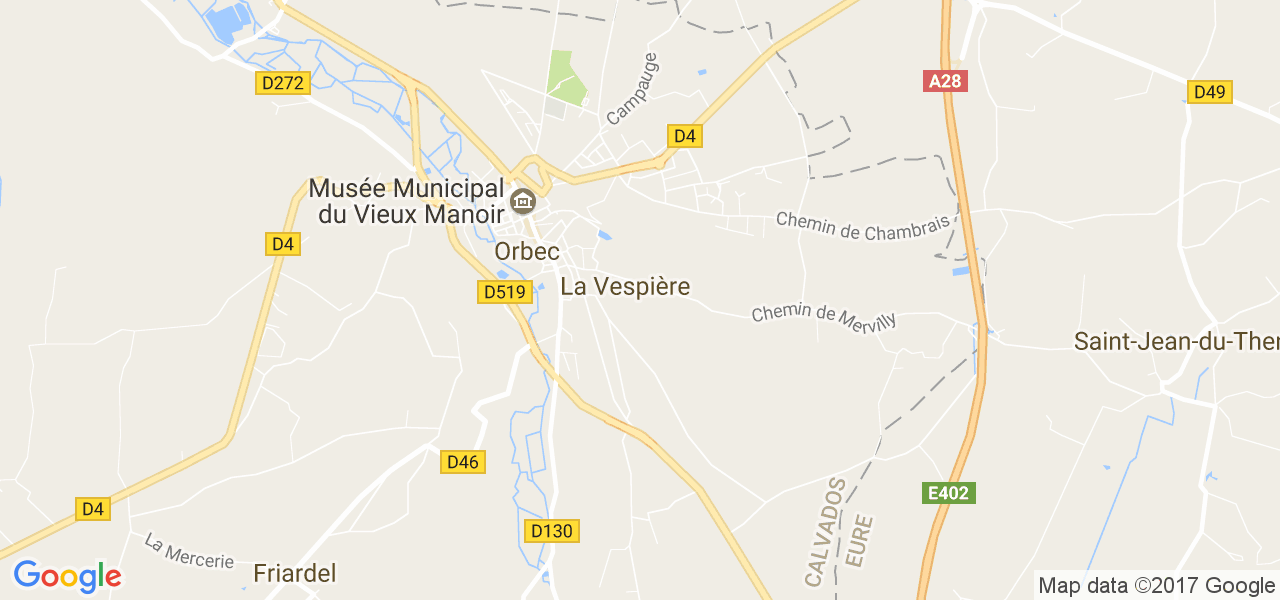 map de la ville de La Vespière