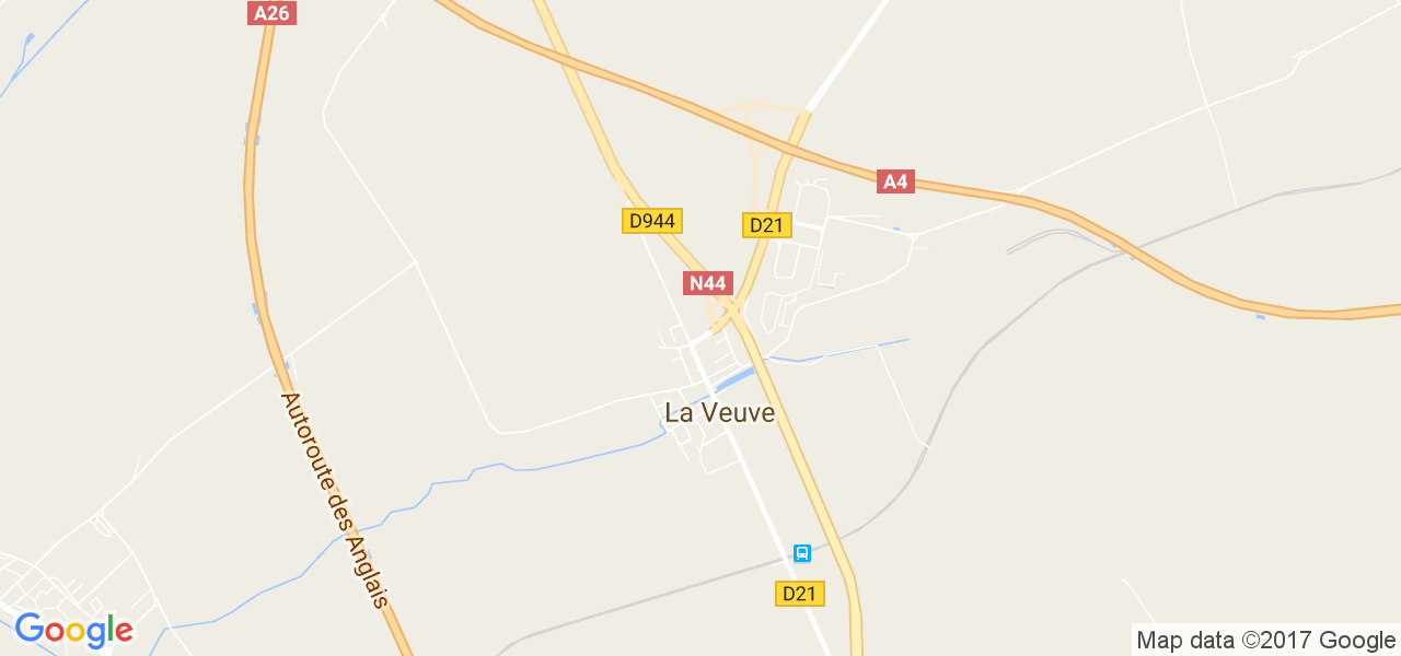 map de la ville de La Veuve