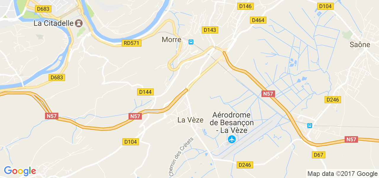 map de la ville de La Vèze