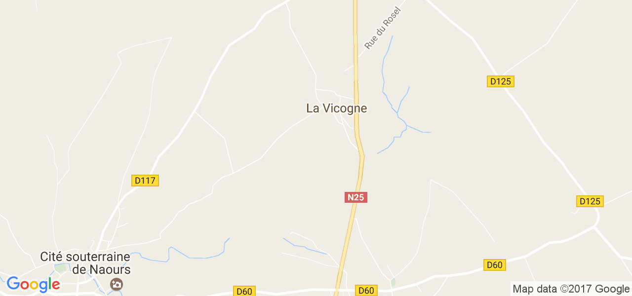 map de la ville de La Vicogne