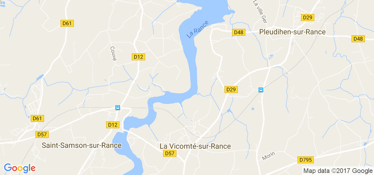 map de la ville de La Vicomté-sur-Rance