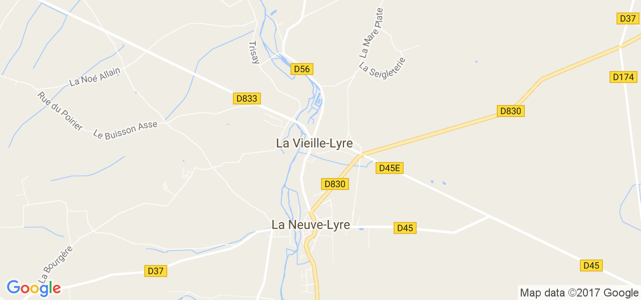 map de la ville de La Vieille-Lyre