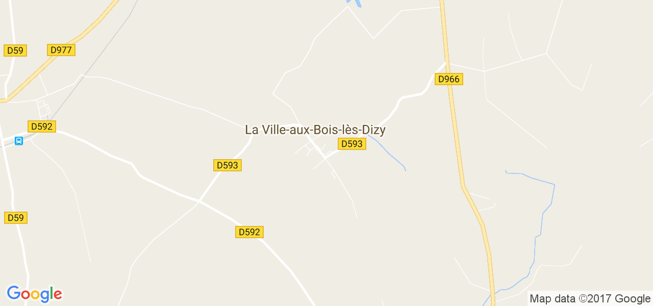 map de la ville de La Ville-aux-Bois-lès-Dizy