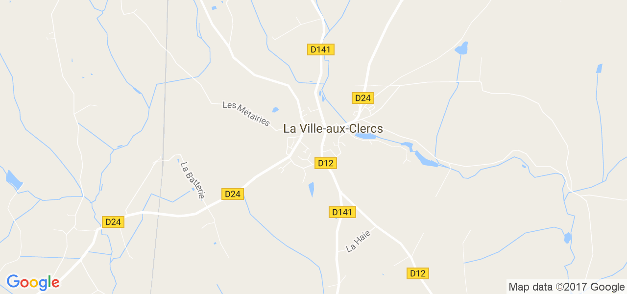 map de la ville de La Ville-aux-Clercs