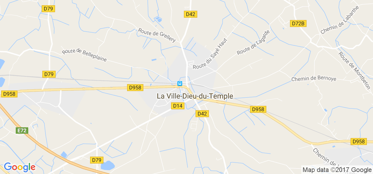 map de la ville de La Ville-Dieu-du-Temple