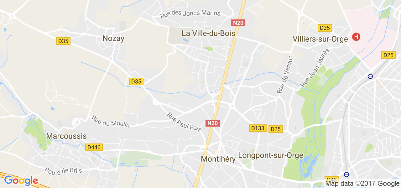 map de la ville de La Ville-du-Bois