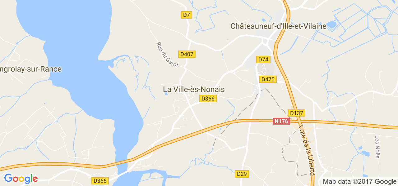 map de la ville de La Ville-ès-Nonais