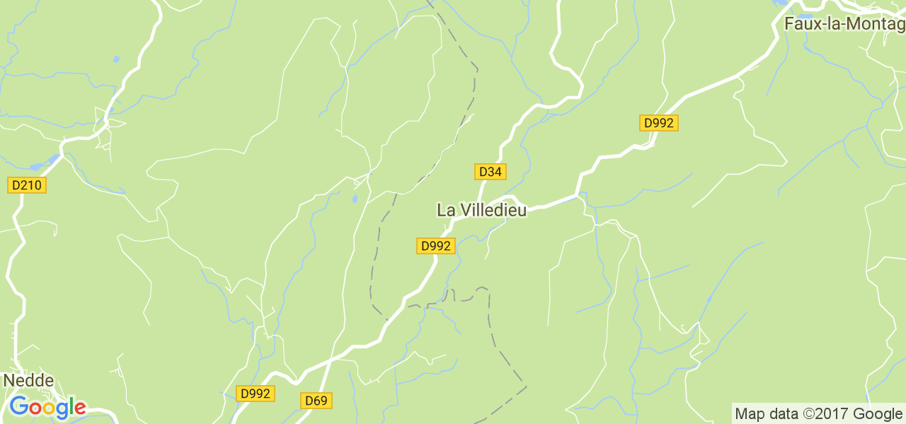 map de la ville de La Villedieu